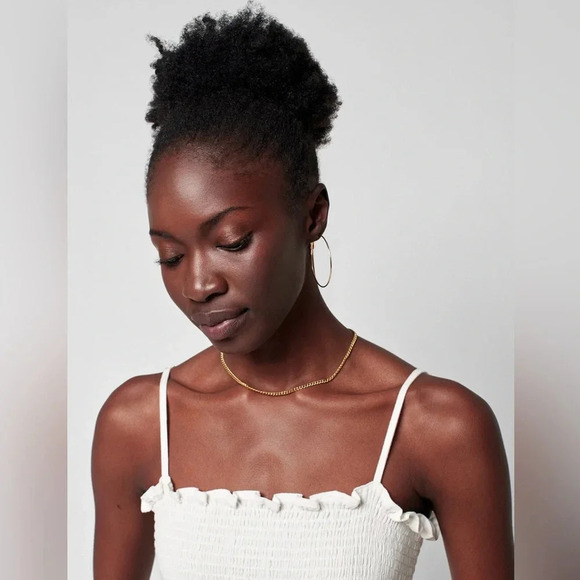 NWT!! Faherty - Dream Cotton Gauze Lakeview Dress - White - Size Medium - Picture 4 of 12